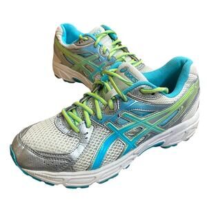 Asics Gel Contend 2 Running Shoes Women's 9.5 White Blue Gray T474N Sneakers